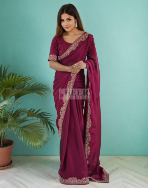 Fancy rangoli silk saree coding work - 50592