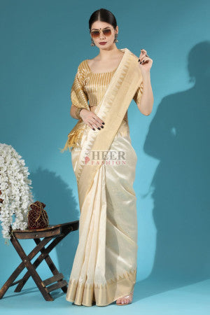 Aasam silk saree with zari weaving work - 41516
