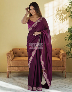 Fancy rangoli silk saree coding work - 50596